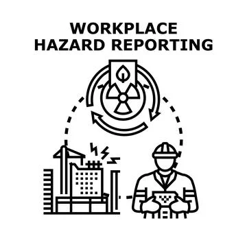 Worker reporting workplace hazards and environmental risks Stock Illustration