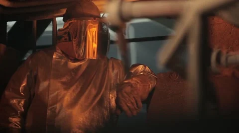 Worker on the rockwool factory Stock Footage 61773561