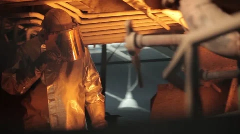 Worker on the rockwool factory Stock Footage 61773564