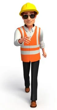 Worker is running Stock Illustration