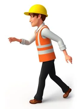 Worker is running Stock Illustration