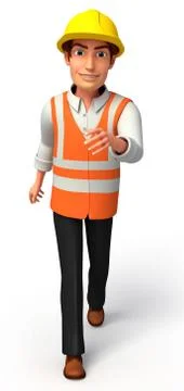 Worker is running Stock Illustration