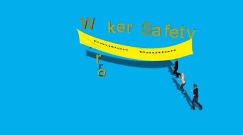 "Worker Safety" Awareness Animation:  Version 1 of 2 Video stock 22078721
