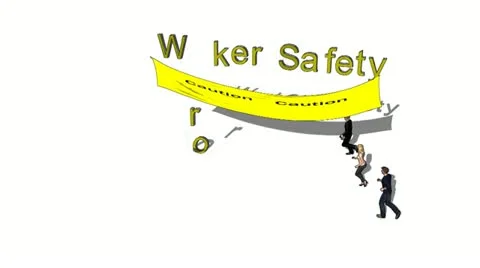 "Worker Safety" Awareness Animation:  Version 2 of 2 Video stock 22085559
