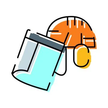 Worker safety gear protecting head and face Stock Illustration