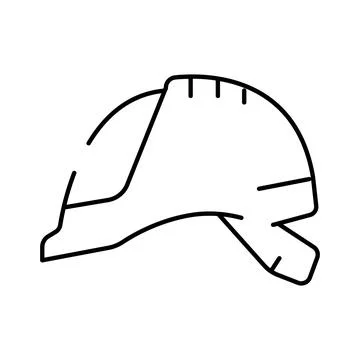 Worker safety hard hat construction protective gear icon Stock Illustration