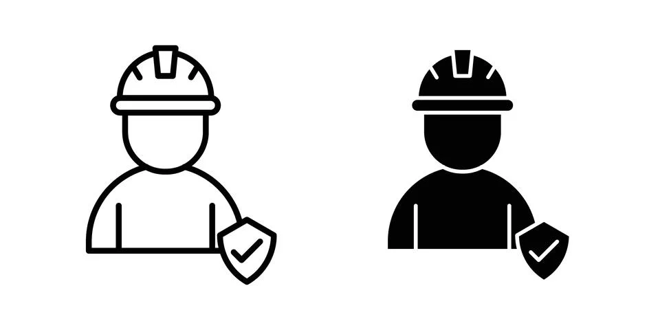 Worker safety icon vector editable eps10 Stock Illustration