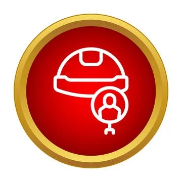 Worker safety managing concept with hard hat icon Stock Illustration