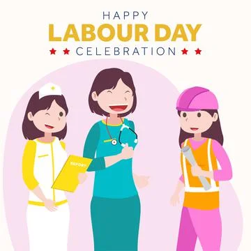 Worker Set for Labor Day Concept Stock Illustration