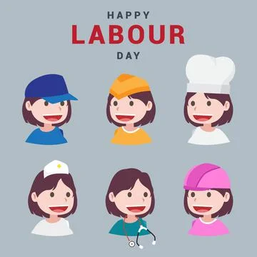 Worker Set for Labor Day Illustrazione stock