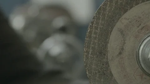 The worker sharpens the tool. Work on a sharpening machine. Stock Footage 81697180