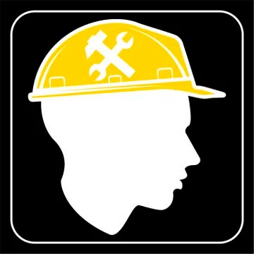 Worker sign - Construction Site Stock Illustration