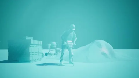 Worker on site using a Pneumatic Drill Video stock 241117865