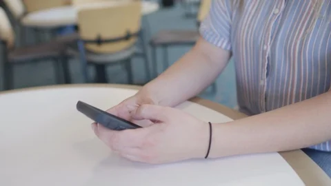 Worker Sits In Modern Office Cafe Stock Footage 122934817
