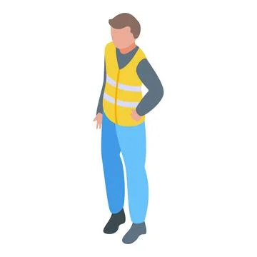 Worker skill icon isometric vector. Capacity increase Stockillustratie