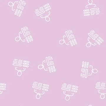 Worker skills line seamless pattern sign Illustrazione stock