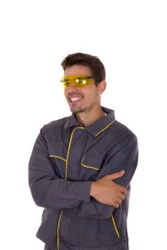 Worker smiles Stock Photos