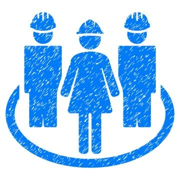 Worker Social Relations Grainy Texture Icon 스톡 일러스트