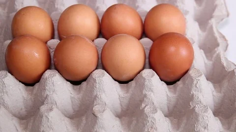 Worker Sorting Fresh Eggs Stock Footage 74789727