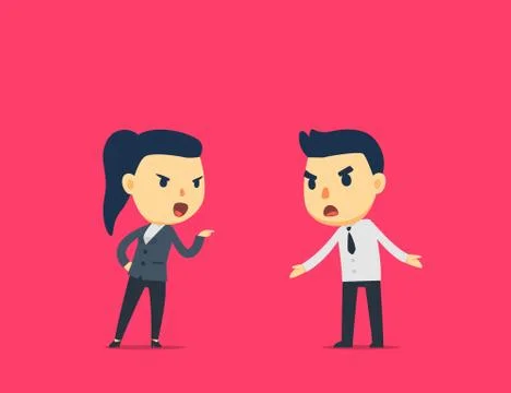 The worker spouse is having an argument Stock Illustration