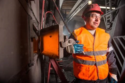 Worker in the steamshop Stock Photos