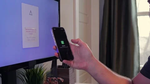 Worker Struggles with Two Factor Authentication Stock Footage 325458593