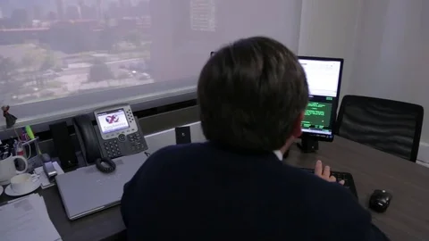 Worker at table Stock Footage 77046579