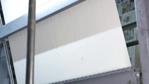 Worker takes off printing plates in press factory Video stock 121812354