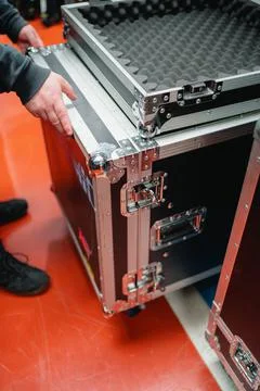 A worker taking a hardcase to work Fotos de archivo