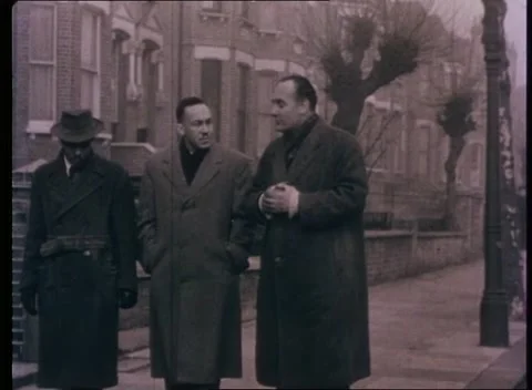 Worker talking about privileges basic human moral, London, United Kingdom, 1980 Stock Footage 159442391