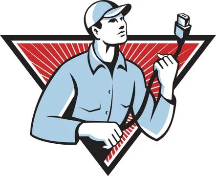 Worker Technician Holding HDMI Cable Stock Illustration