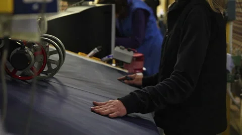 Worker in textile industry Video stock 44720272