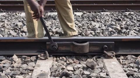 Worker Tightening Bolt Stock Footage 336429703