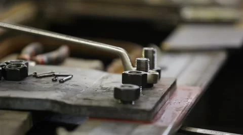 Worker tightening the screws Stock Footage 57700784
