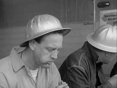 Worker tries to find out the man with mental condition - 1958 Stock Footage 97228873