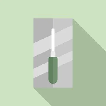 Worker trowel icon, flat style Stock Illustration
