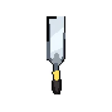 Worker trowel pixel art vector illustration Stock Illustration