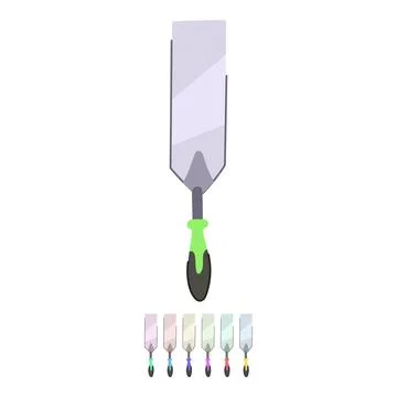 Worker trowel vector cartoon graphic Stock Illustration