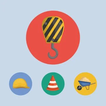 Worker under construction place vector illustration Stock Illustration