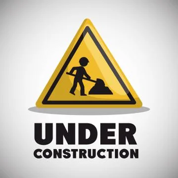 Worker under construction place vector illustration Stock Illustration