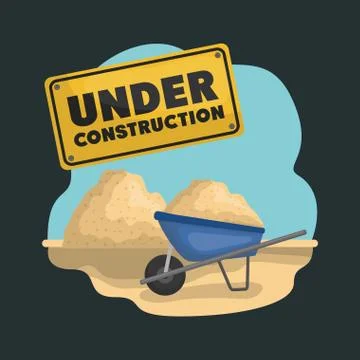 Worker under construction place vector illustration Illustrazione stock