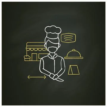 Worker uniform chalk icon Stock Illustration