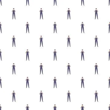 Worker uniform pattern for service profession illustration 스톡 일러스트