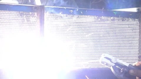 Worker use electric welding for cutting ole metal. 스톡 동영상 68265831