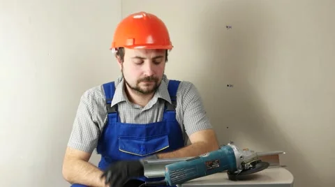 Worker with ushm Stock Footage 59108108