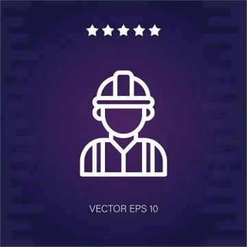 Worker vector icon Stock Illustration