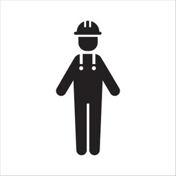Worker vector icon Stock Illustration