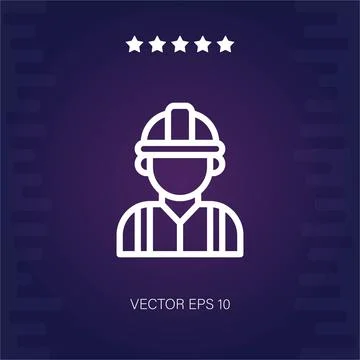 Worker vector icon Stock Illustration