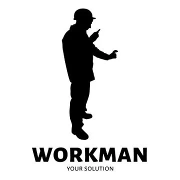 Worker vector logo. Brand's logo in the form of a work Stock Illustration