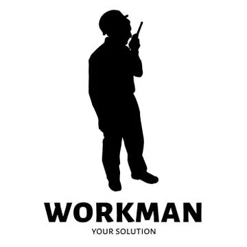 Worker vector logo. Brand's logo in the form of a work Stock Illustration